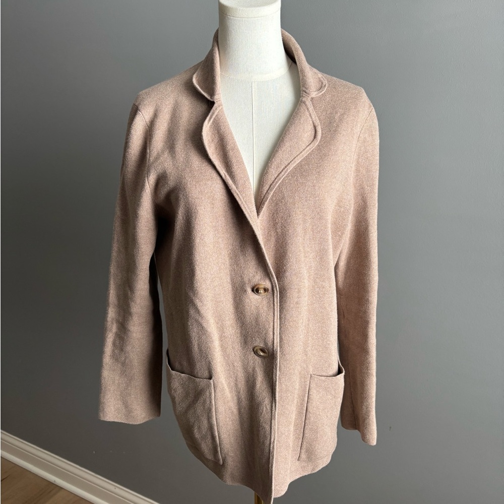 J. Crew Factory Two Button 100% Cotton Sweater Blazer
